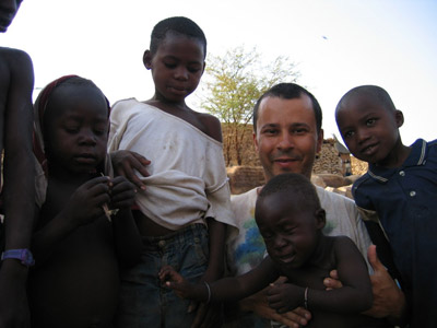 Underexposed photo of African kids
