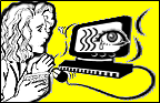 Computer-belastete Augen