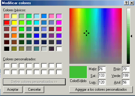 Modificar colores - Paint