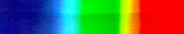 Espectro en el cual figuran los seis colores luz que descompuso Newton:&nbsp;<BR
            Violeta, azul, verde, amarillo, naranja y rojo