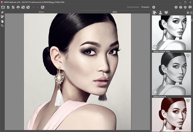 Пресеты в AirBrush