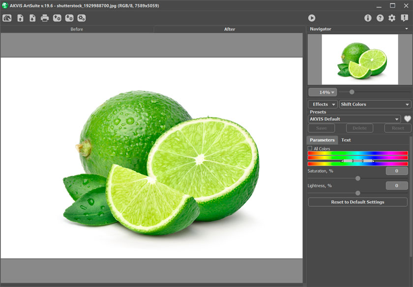 Immagine originale in AKVIS ArtSuite