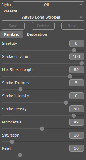 AKVIS Long Strokes preset AKVIS Long Strokes preset