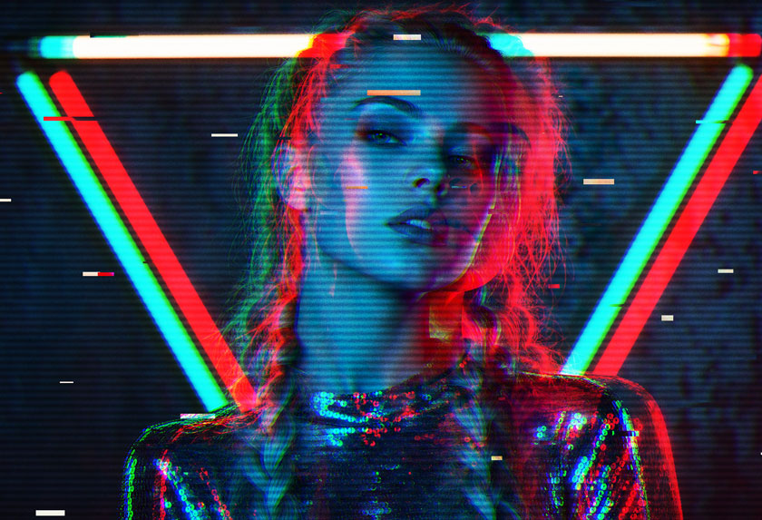 Эффект Глитч-арт