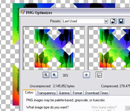 Сохранение в формате png с прозрачностью