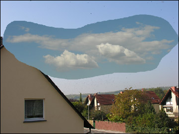 Вставляем облако на фотографию с небом