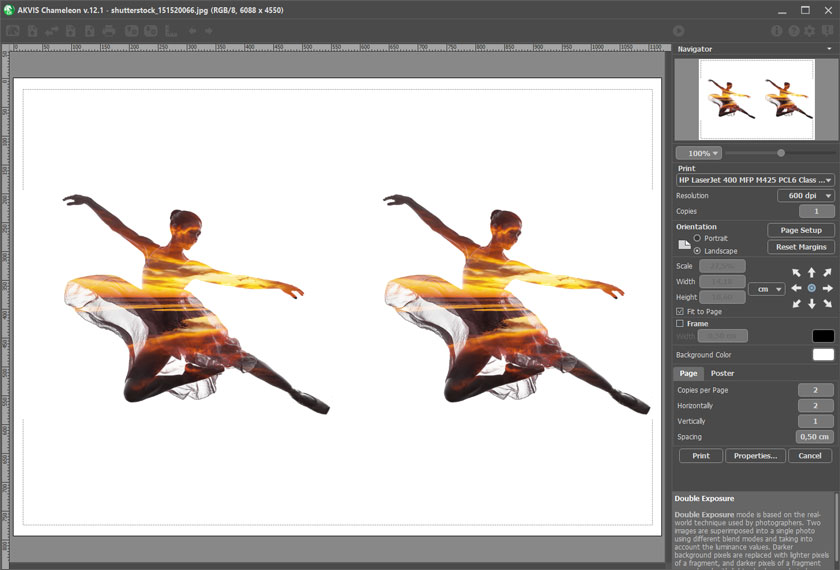 Image Copies Printing on a Single Page