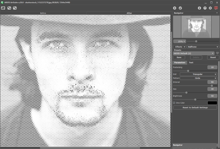 Plugin-Fenster AKVIS ArtSuite
