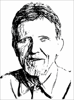 Schwarz und Weiß Draw-Zeichnung