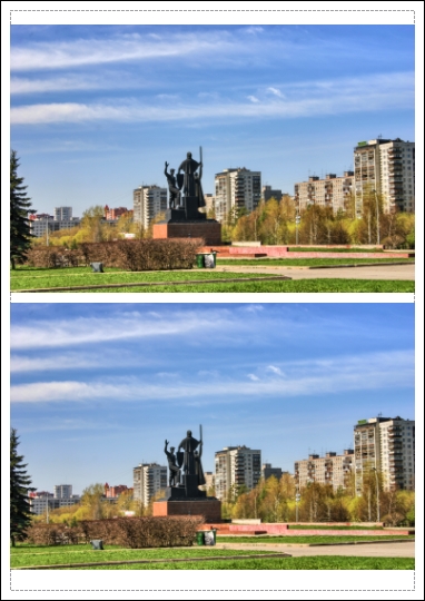 Несколько копий изображения на одном листе