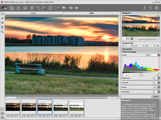 Changing Post Processing Parameters