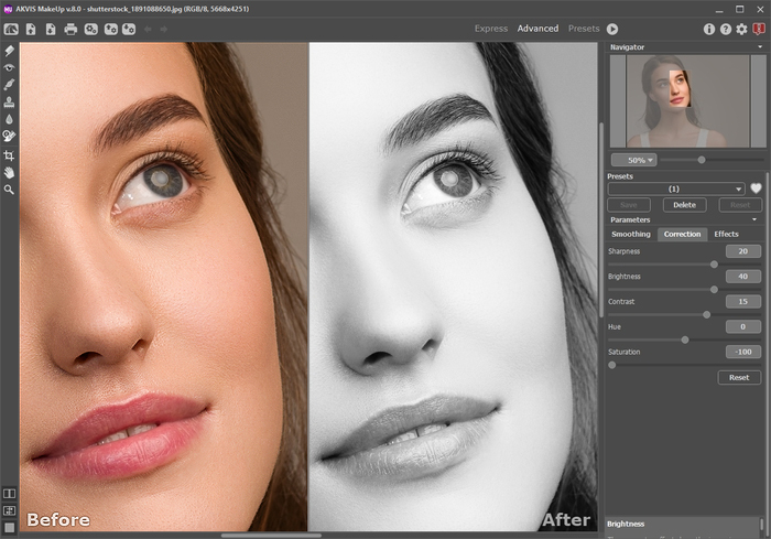 Photo Correction in AKVIS MakeUp