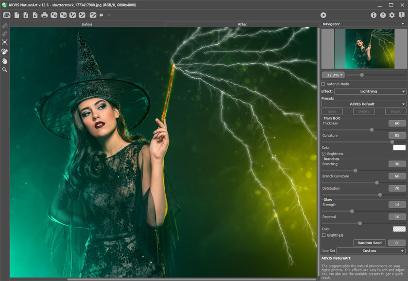 効果の追加: AKVIS Default Preset