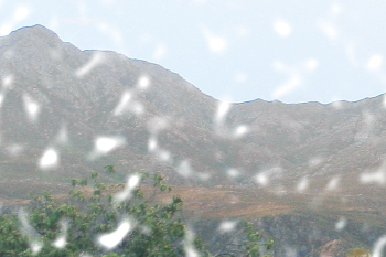 Große undurchsichtige Schneeflocken