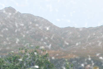 Mittlere transparente Schneeflocken