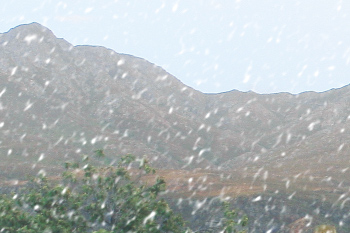 Kleine undurchsichtige Schneeflocken