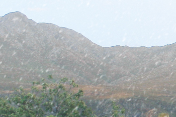 Kleine transparente Schneeflocken