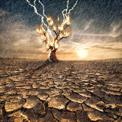 Effekte "Regen", "Feuer" und "Blitz"