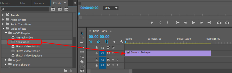 Неон для видео в Premiere Pro