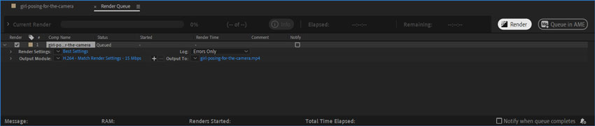 Iniciar el renderizado