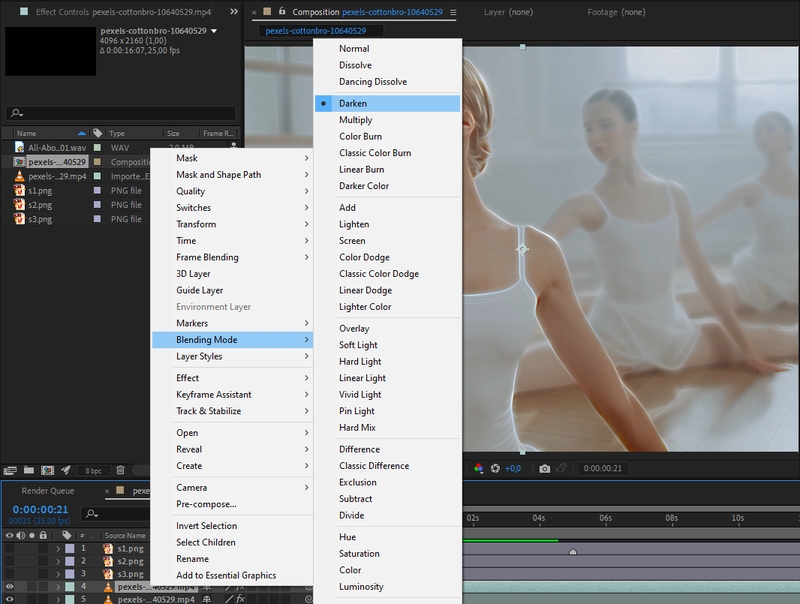 Selecting a Blending Mode