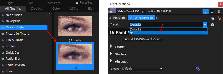 Using Presets in Vegas Pro