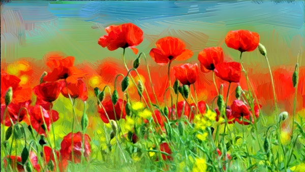 Pintura a óleo a partir da foto