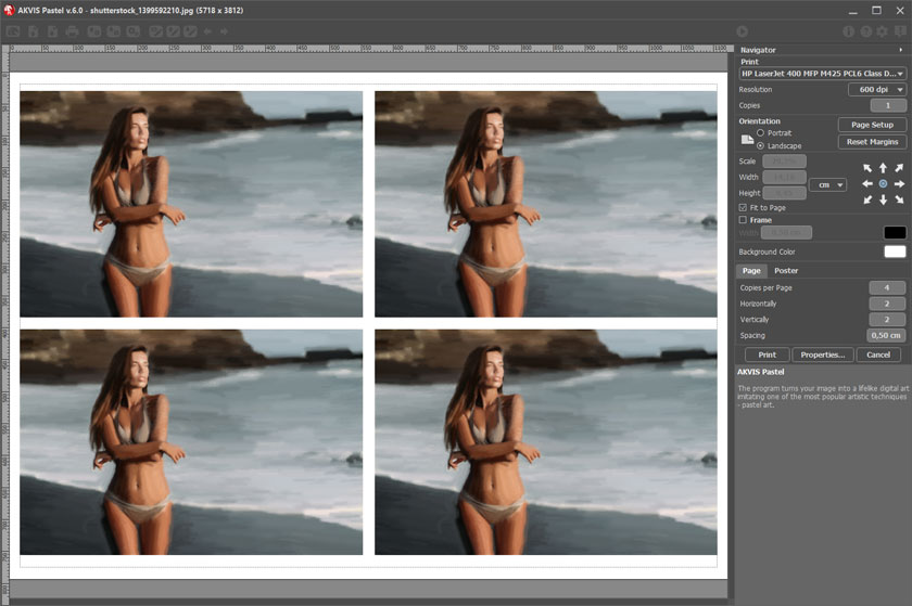 Image Copies Printing on a Single Page