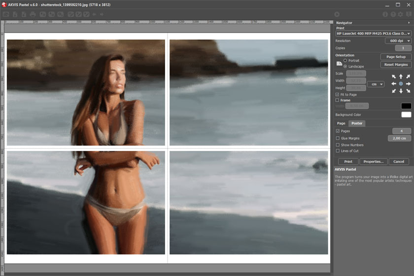 Large Format Printing on Multiple Pages