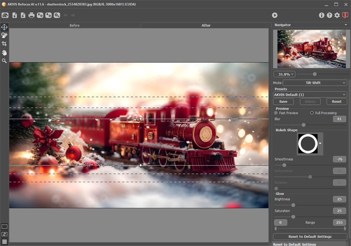 Tilt-Shift-Modus