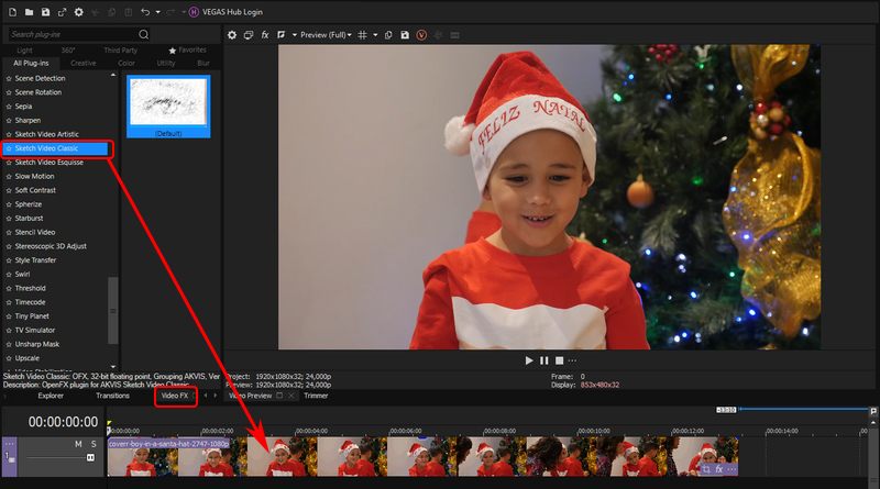 Рисунок карандашом для видео в Vegas Pro