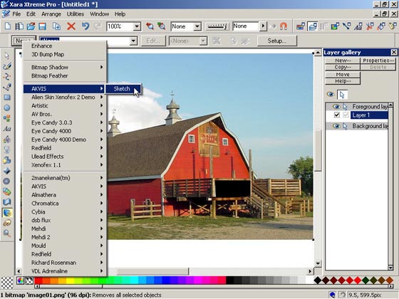 Lanciare il plugin AKVIS Sketch
