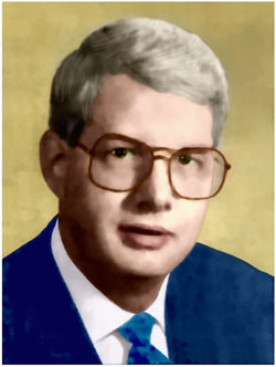 Black and white portrait colorized with AKVIS Coloriage