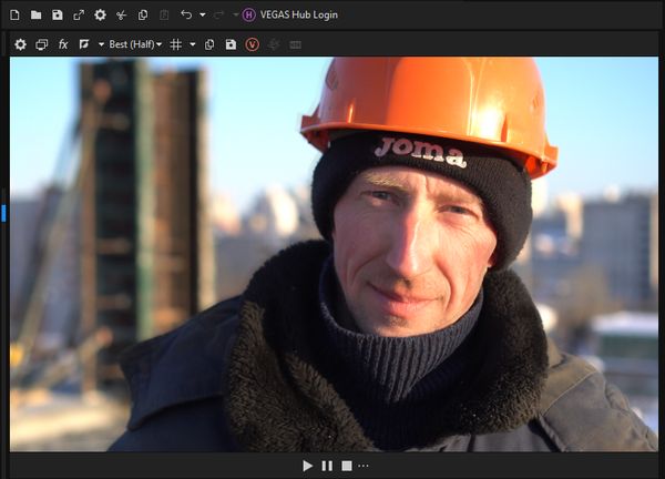 Окно композиции с видеофайлом