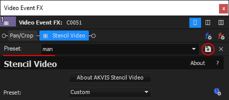Пользовательские предустановки в Vegas Pro (сохранение)