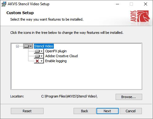 Установка Трафарет для видео