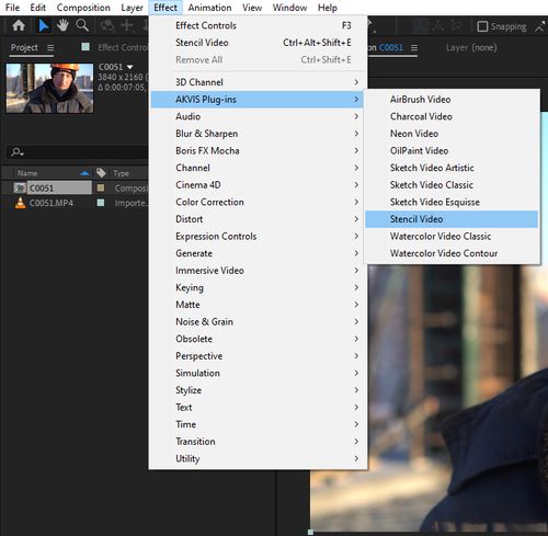 Stencil Video in Adobe After Effects