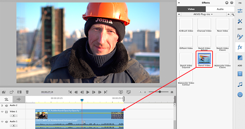 Stencil Video in Adobe Premiere Elements