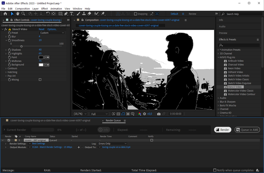 Videobearbeitung und -export