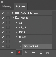 Paleta de Acciones: AKVIS OilPaint
