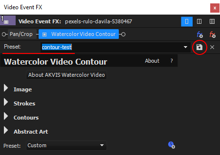 Creating Custom Preset in Vegas Pro