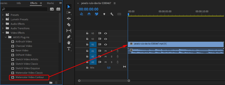 Акварель для видео в Premiere Pro