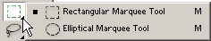 The Rectangular marquee and Elliptical marquee tools
