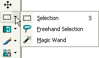 Jasc Paint Shop Pro selection tools