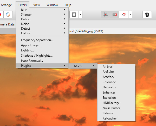 Plugins de AKVIS en Affinity Photo