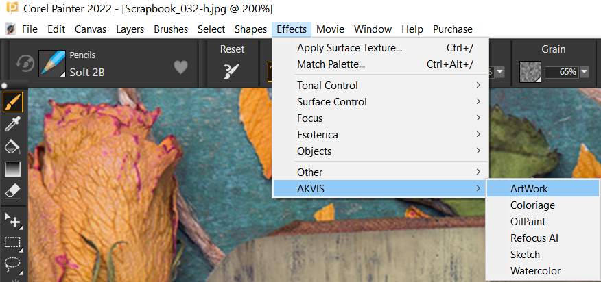 Эффекты в Corel Painter
