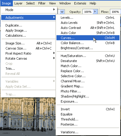 Call the Curves in Adobe Photoshop